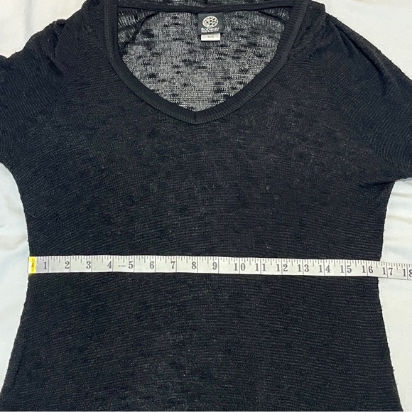 Y2K Bobeau Crochet Embroidered Cutout Lace Hem Knit Hooded Top Black M Goth Cozy - Picture 10 of 14